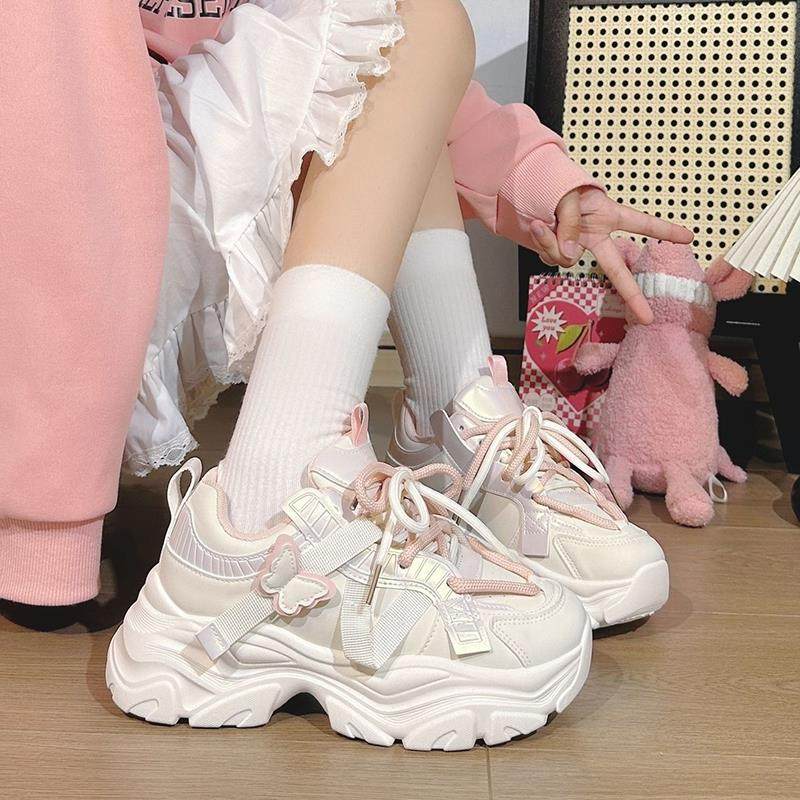 官网C&K女童鞋子2026春夏款中大童运动鞋女孩厚底爆款老爹鞋学生主图