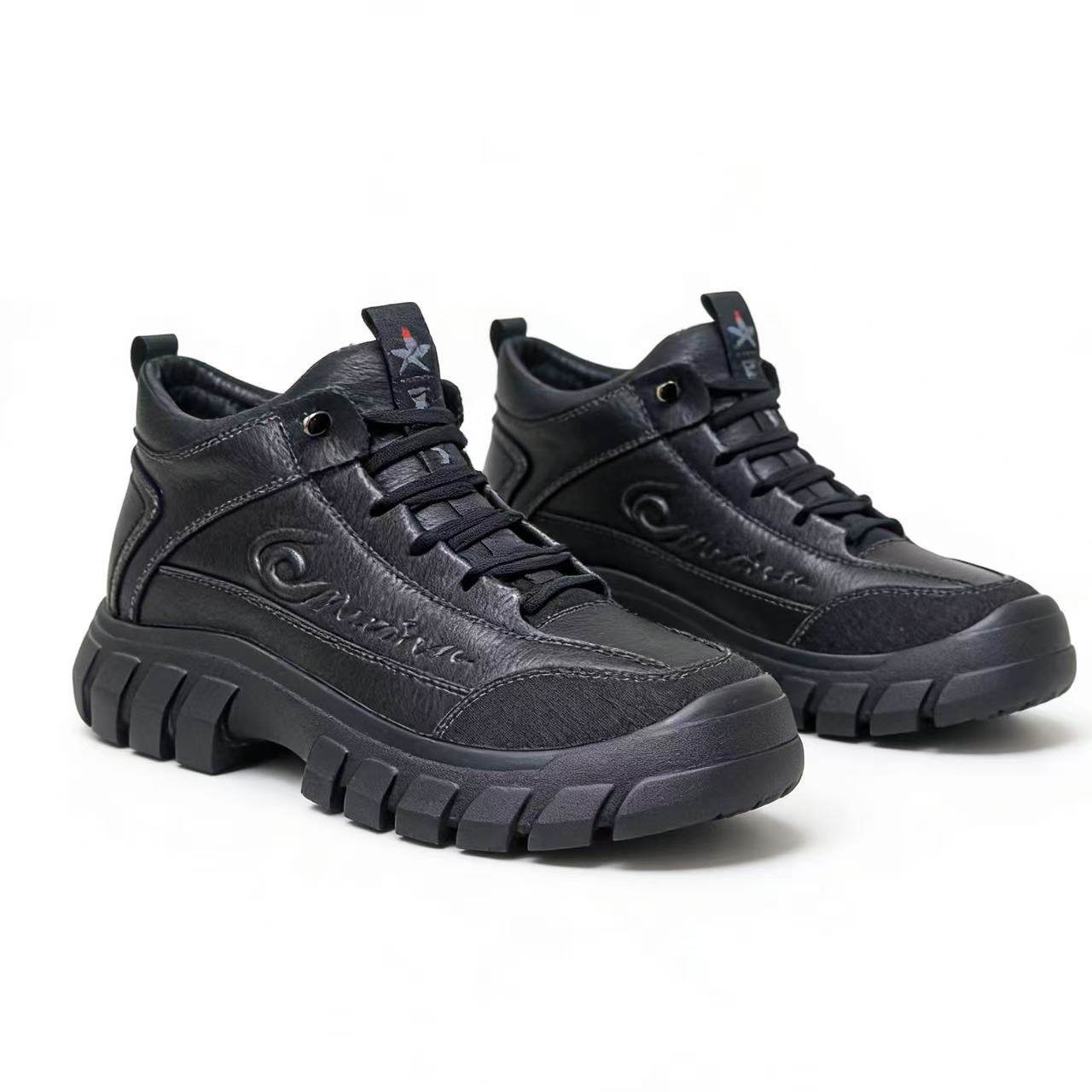 （大小妹）彤彤 男士真羊毛真皮绑带短靴28007#1.19跑单限购主图