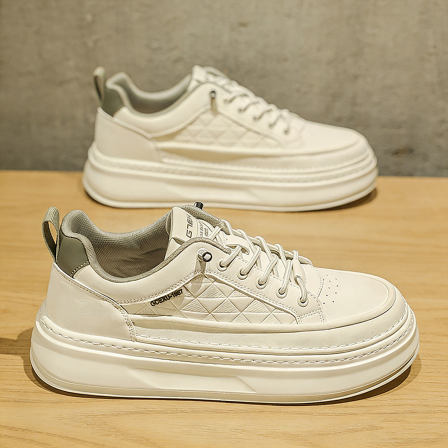 鞋子男百搭潮鞋无鞋带休闲小白鞋增高厚底耐磨高级感运动男士板鞋