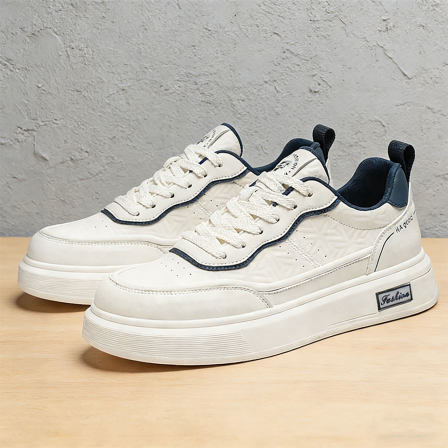 鞋子男鞋学生百搭休闲潮鞋男款板鞋青少年高级感潮流真皮小白鞋