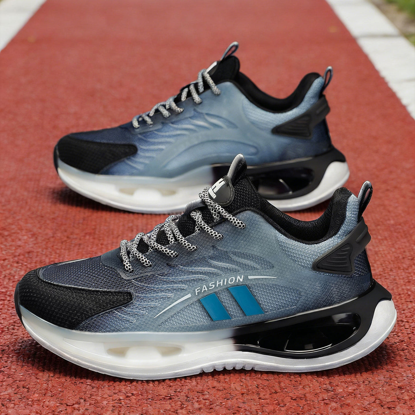 青少年运动鞋透气不脚臭初中生减震气垫跑鞋防滑厚底男休闲老爹鞋主图