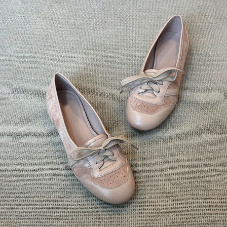 羊皮版~休闲浅口甜美真皮休闲鞋女春季百搭一脚蹬舒适平底小单鞋