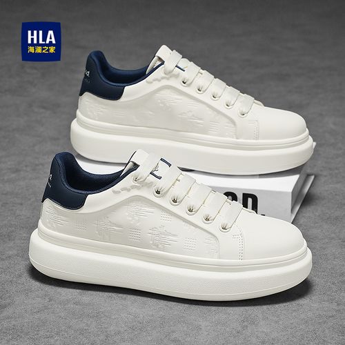 HLA/海澜之家男鞋秋季爆款厚底百搭板鞋男时尚潮流低帮男士休闲鞋主图