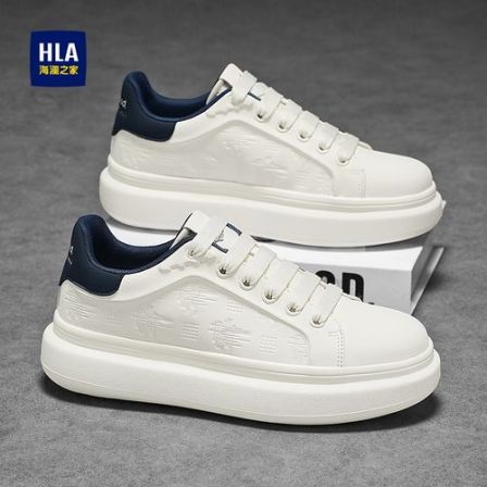 HLA/海澜之家男鞋秋季爆款厚底百搭板鞋男时尚潮流低帮男士休闲鞋