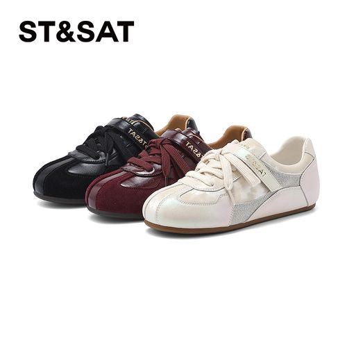 星期六复古德训鞋女2026春季新款轻便舒适圆头百搭时尚运动阿甘鞋主图