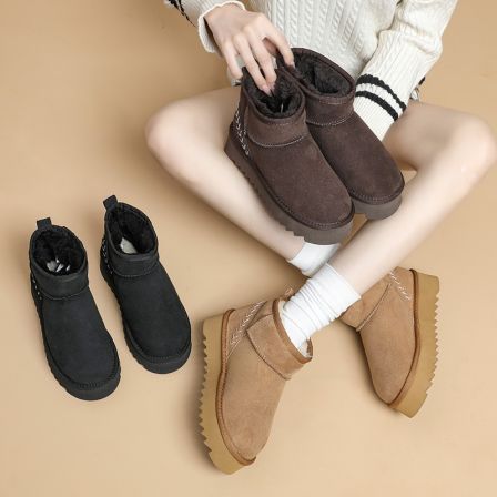 【阿比让】冬季男女款加绒加厚保暖舒适时尚百搭软底休闲雪地靴