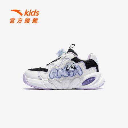 安踏儿童女小童休闲鞋2025新款上新舒适防滑耐磨儿童旋钮墩墩鞋潮