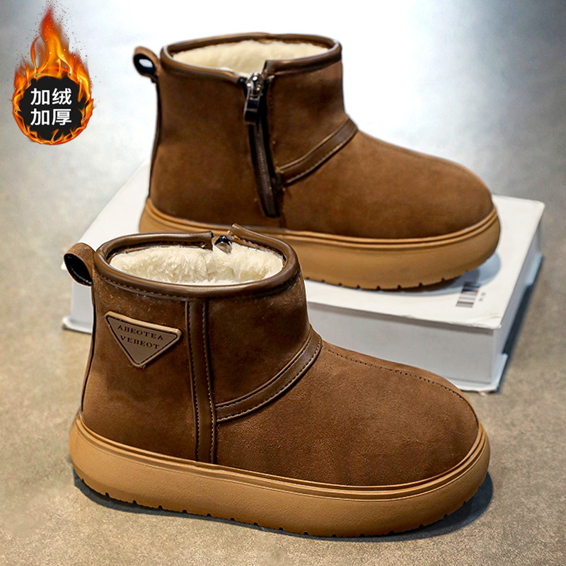 阿童木男童雪地靴2026新款春季保暖儿童棉鞋加厚防滑东北棉靴男孩主图