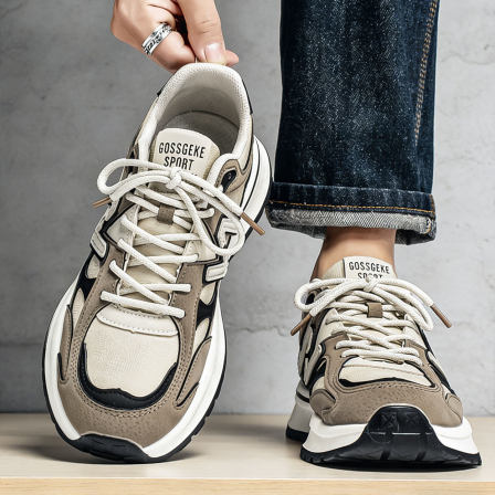 鞋子男鞋潮牌高级感青少年运动老爹鞋耐磨厚底防滑经典时尚阿甘鞋