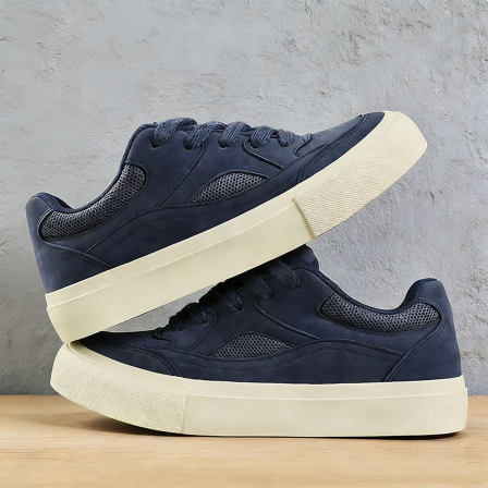 男士板鞋2026新款透气休闲潮鞋复古牛仔蓝男生小众设计百搭帆布鞋