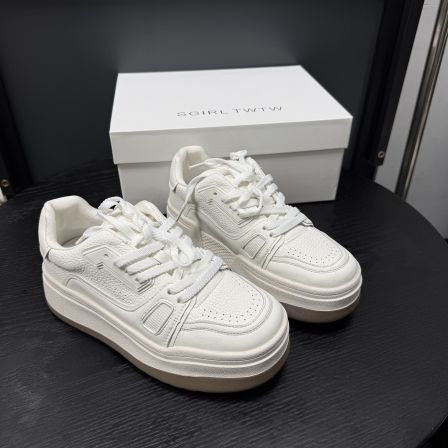 2026新款真皮小白鞋厚底增高百搭舒适透气休闲运动鞋