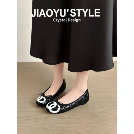 真皮~骄屿法式内增高小香风浅口单鞋女2026新款通勤芭蕾玛丽珍鞋