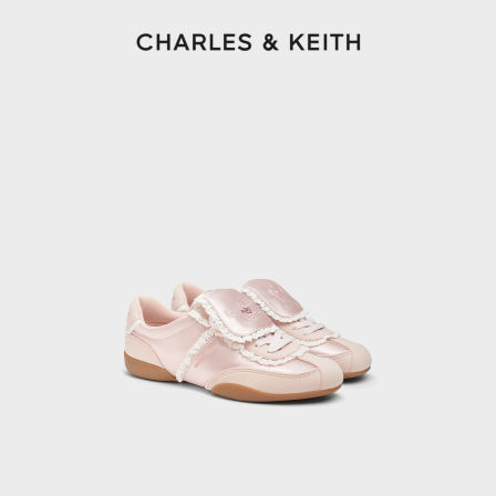 CHARLES&KEITH26春新款CK1-71960032-1情人节系列休闲蕾丝德训鞋
