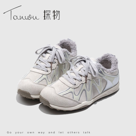TANWU原创潮牌女鞋复古港风运动休闲鞋子冬季加绒棉鞋保暖阿甘鞋