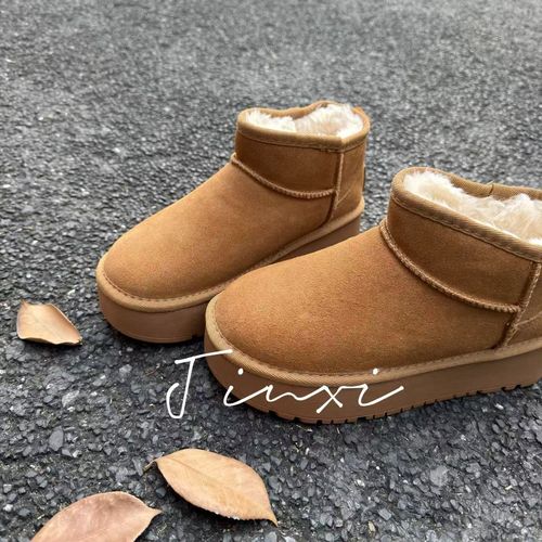 百看不腻~缝制秋冬时尚雪地靴跟高5CM短靴-HGX2601058主图