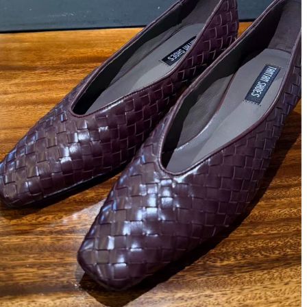 TANTAN 百搭通勤简约编织胎牛皮单鞋4708