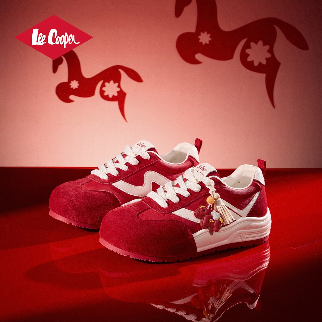 【肖然好物】LEE COOPER时尚百搭德训鞋女2026春款复古拼色休闲鞋潮流低帮板鞋主图