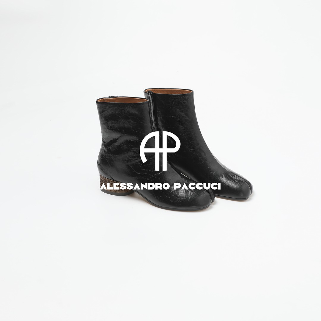 AP洛哥61006XH【限量】甩纹牛皮分趾设计时尚休闲短靴高帮鞋主图