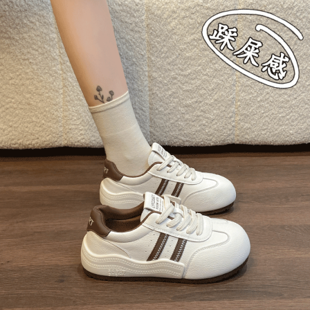 真皮小白鞋女款2026新款爆款春季软底德训鞋百搭运动休闲鞋子34码