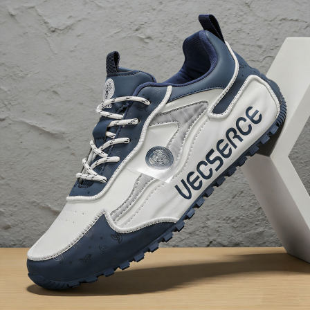 男款鞋子防滑增高厚底男士运动鞋皮面防水不脚臭老爹鞋男休闲鞋子