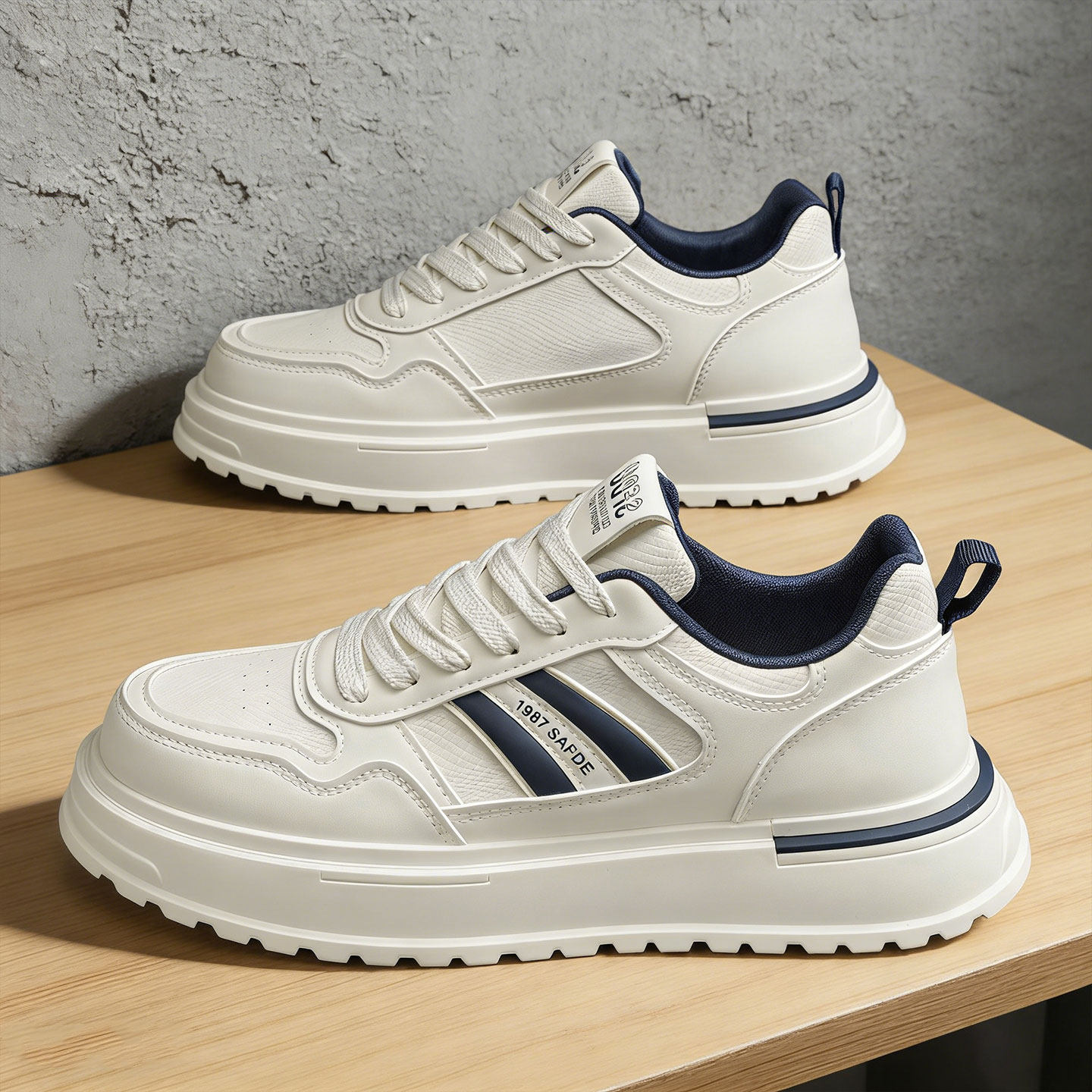 男鞋学生百搭休闲小白鞋潮牌轻奢男生鞋子防滑厚底高级感男士板鞋主图