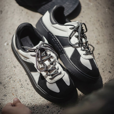 马登熊猫德训鞋2026春季新款复古厚底增高休闲阿甘鞋男士通勤板鞋