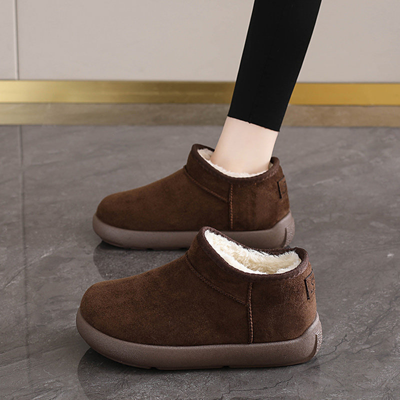 复古小土豆雪地靴女2025新款冬季加绒加厚妈妈棉鞋保暖勃肯短靴子主图