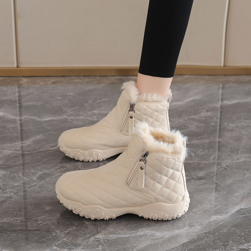 雪地靴女2025新款冬季爆款高帮加绒加厚保暖棉鞋百搭防滑户外短靴主图
