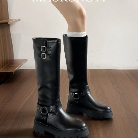 1.15小榴莲【爵哥】单里时尚长筒骑士靴8525-2 K801