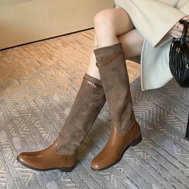 1.15小榴莲【爵哥】单里洋气时尚骑士靴9191 K801主图