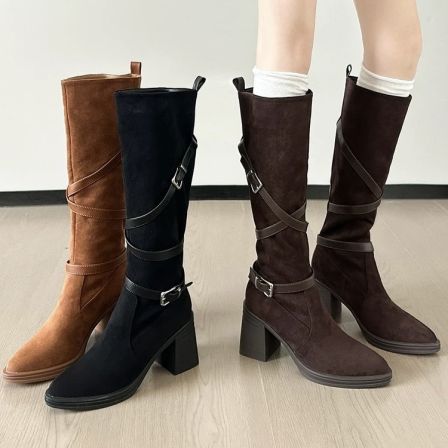 1.15小榴莲【爵哥】单里英伦风复古长筒靴285-5 K801