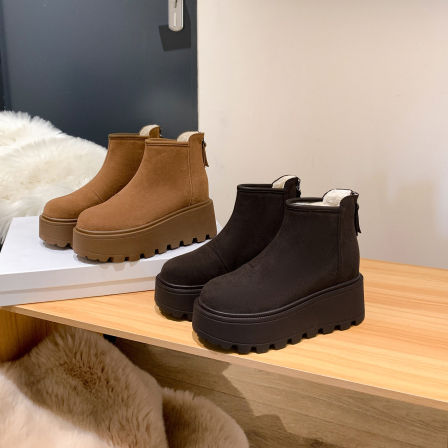 1.17小榴莲【CXD】内增跟高10cm厚底加厚靴子5939-1 K801