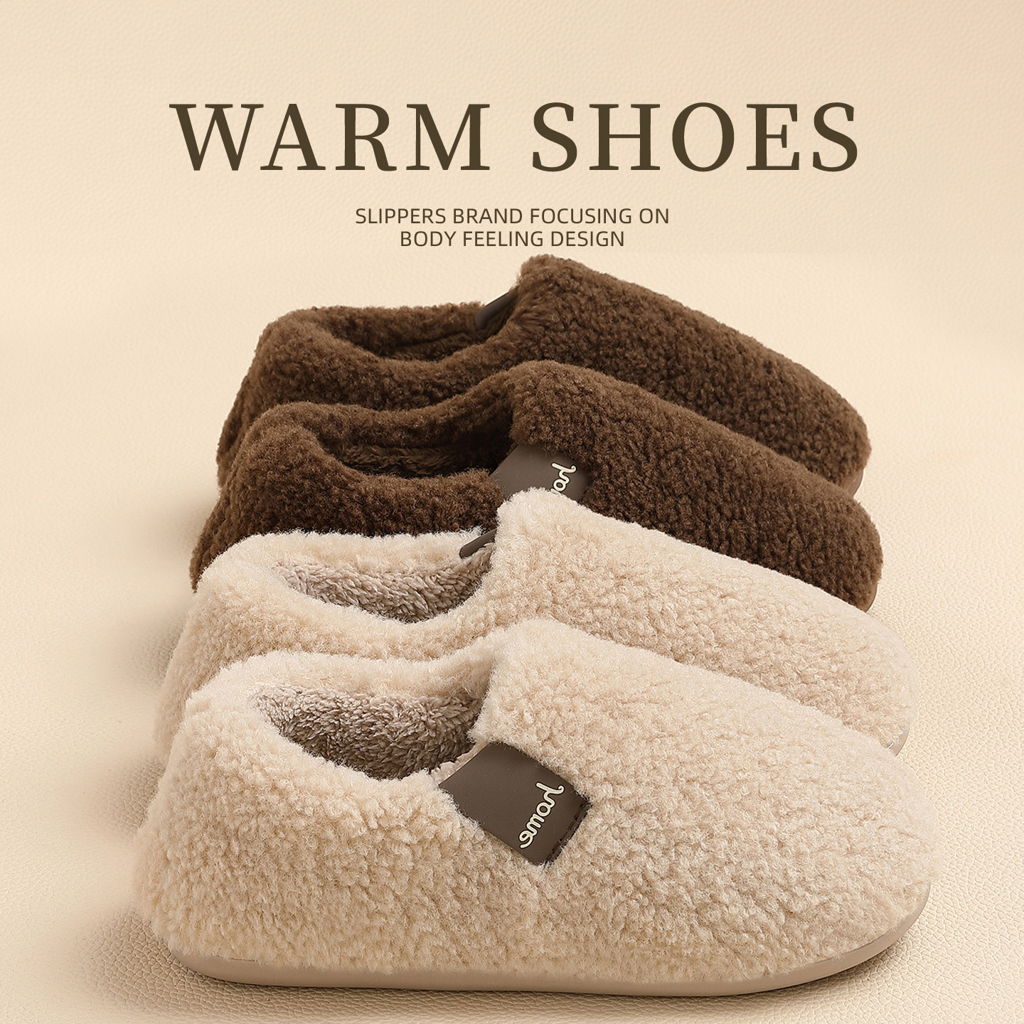 棉拖鞋女款2025冬季新款包跟室内家居防滑厚底静音保暖加绒毛棉鞋主图