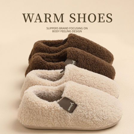 棉拖鞋女款2025冬季新款包跟室内家居防滑厚底静音保暖加绒毛棉鞋