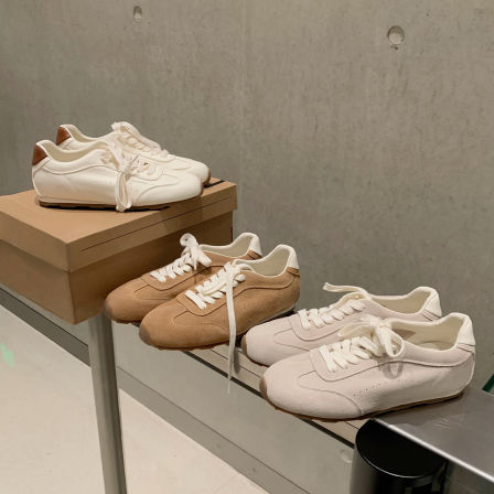 葡萄妈studiolee 增高3.5cm~百搭时髦系带休闲鞋新款薄底德训鞋女