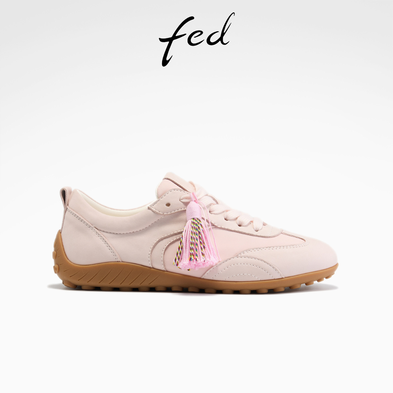 fed素履归途德训鞋春季新款女鞋轻便休闲鞋粉色阿甘鞋女款ZCA055主图