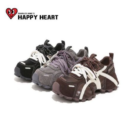 查尔斯桃心女鞋子四季与你老爹鞋6-9cm增高明星同款户外防滑运动