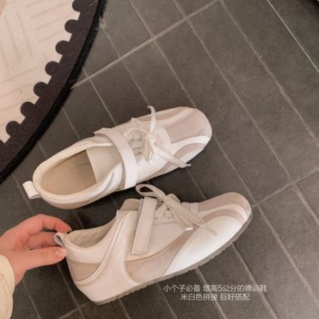 漫姐的店【拼色德训】增高5cm~拼色魔术贴内增高休闲德训鞋女冬季