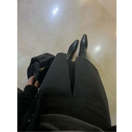 【梓铭】3956~小鸟腿～高级感显瘦直筒靴长筒靴子骑士靴女 