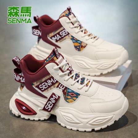 SENMA/森马高帮鞋男鞋秋冬运动休闲户外鞋子跑步厚底百搭老爹潮鞋