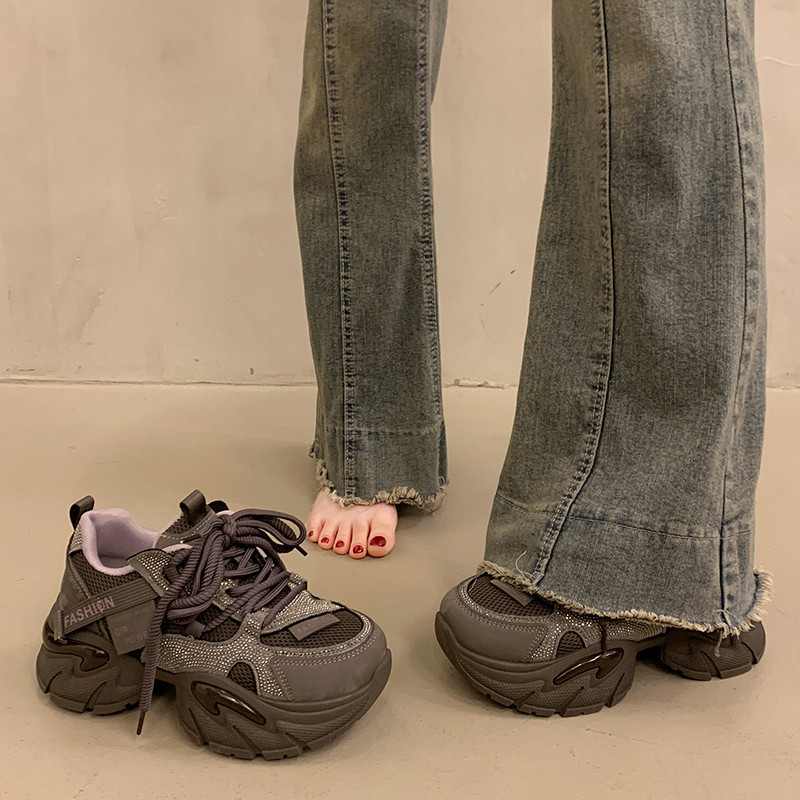 老爹鞋女小个子增高2026年春季新款厚底运动鞋欧货潮牌女鞋踩屎感主图