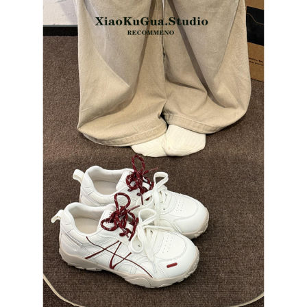 小个子厚底内增高德训鞋女款2026新款春季百搭阿甘鞋休闲运动鞋子