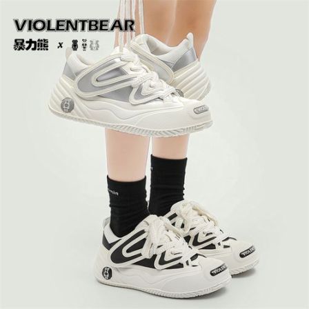 Violentbear/暴力熊秋季爆款百搭低帮休闲女鞋厚底增高潮鞋