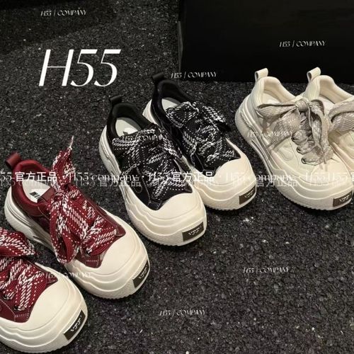 H55-伦敦曼波-格纹鞋带解构增高厚底板鞋25-3129-GZ主图