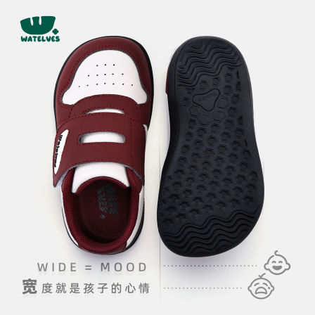 WATELVES小旋风儿童赤足鞋马年限定男童宽楦童鞋女童红色过年鞋子