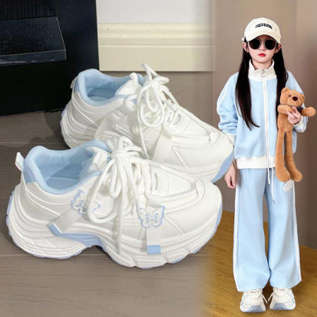 官网C&K女童运动鞋2026新款春季休闲中大童老爹鞋学生小白鞋爆款