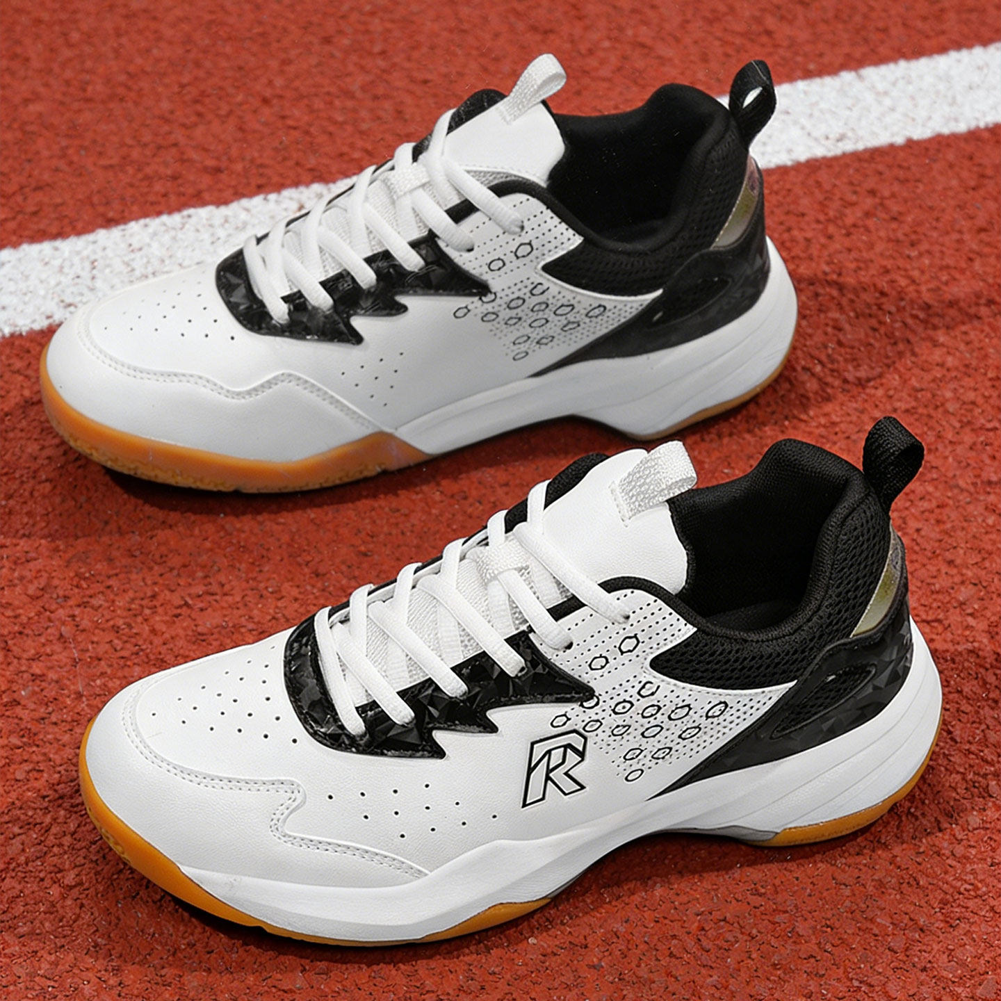 男款专业羽毛球鞋大尺码冲孔透气运动鞋子青少年超轻软底休闲网球鞋主图