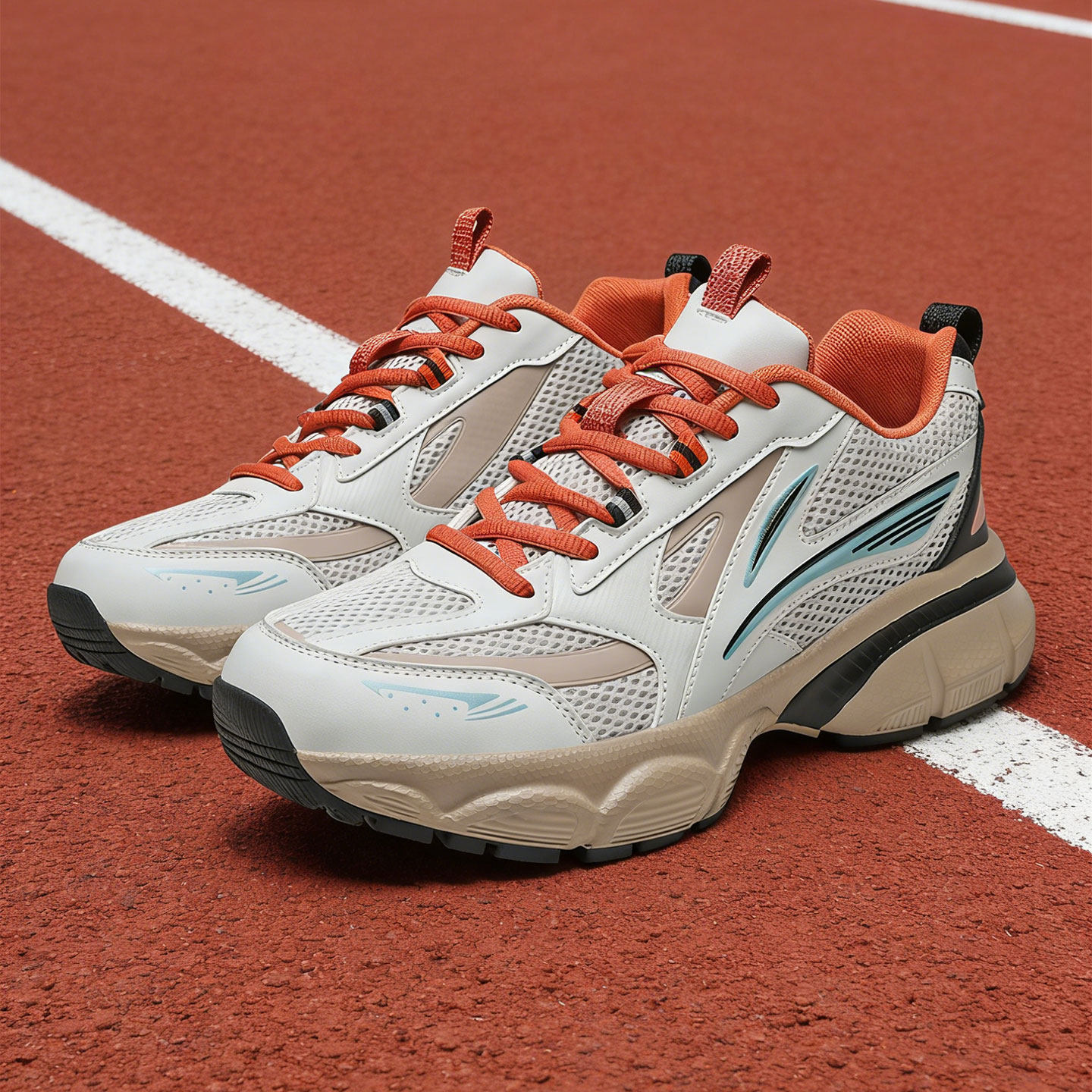 复古老爹鞋男47大尺码网面透气46青少年耐磨增高鞋男士休闲防滑跑鞋主图