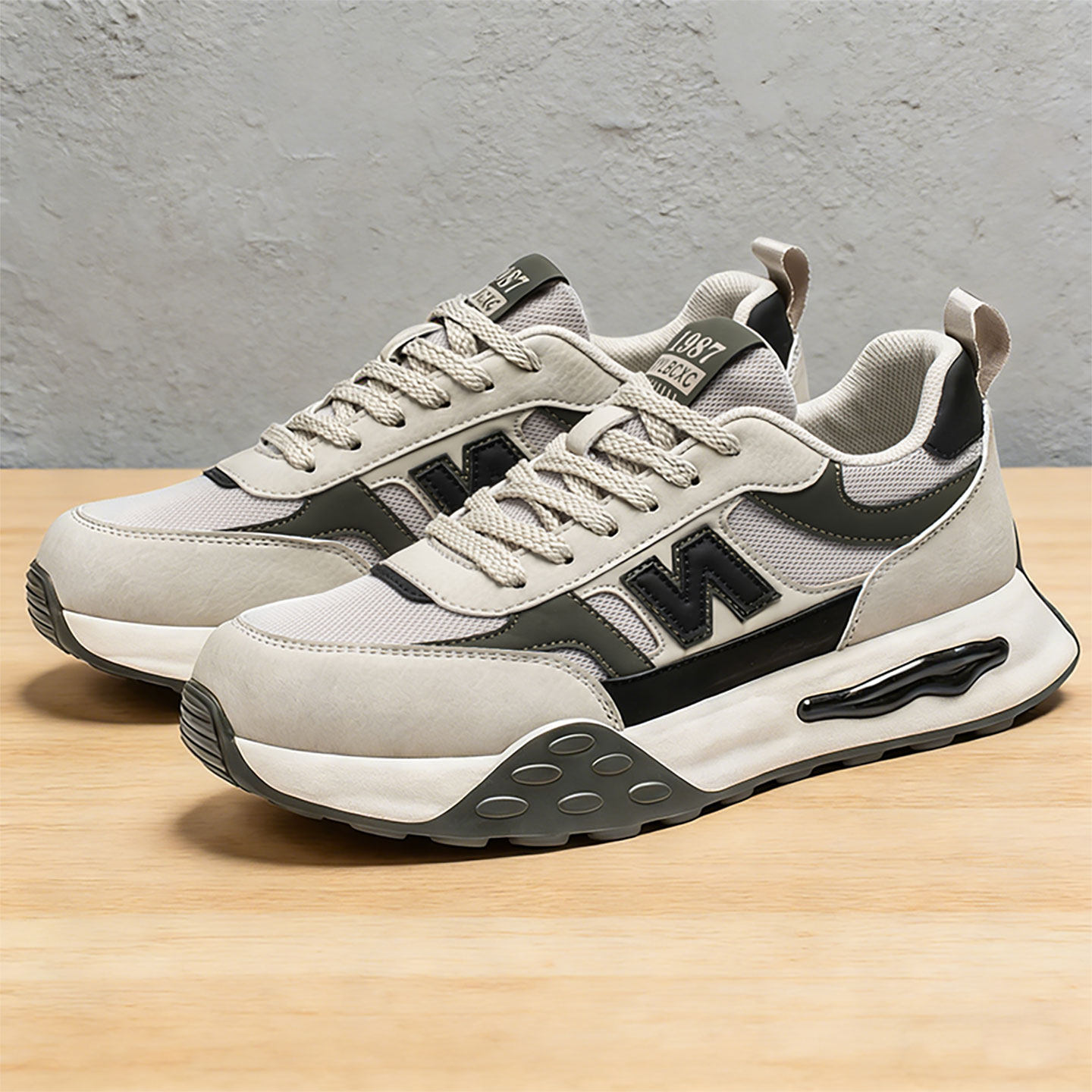 男鞋2026新款网面透气男士休闲鞋防滑轻便软底男青少年运动阿甘鞋主图