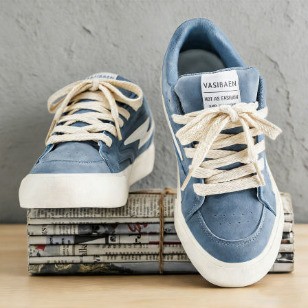 男款鞋子休闲潮鞋美式小众设计2026超火轻便舒适男生厚底帆布板鞋